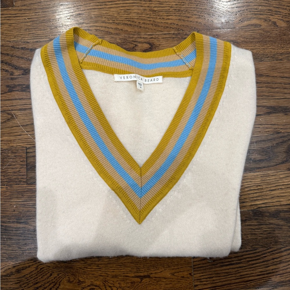 Veronica Beard Cream Knit Sweater